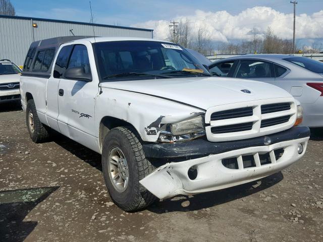 1B7GL22X3YS580615 - 2000 DODGE DAKOTA WHITE photo 1