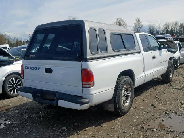 1B7GL22X3YS580615 - 2000 DODGE DAKOTA WHITE photo 4