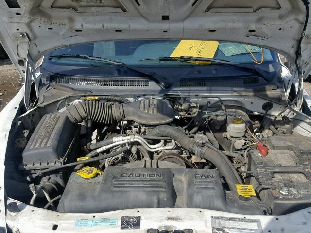 1B7GL22X3YS580615 - 2000 DODGE DAKOTA WHITE photo 7