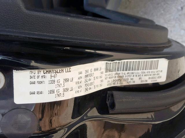 1J8HG48K58C125039 - 2008 JEEP COMMANDER BLACK photo 10