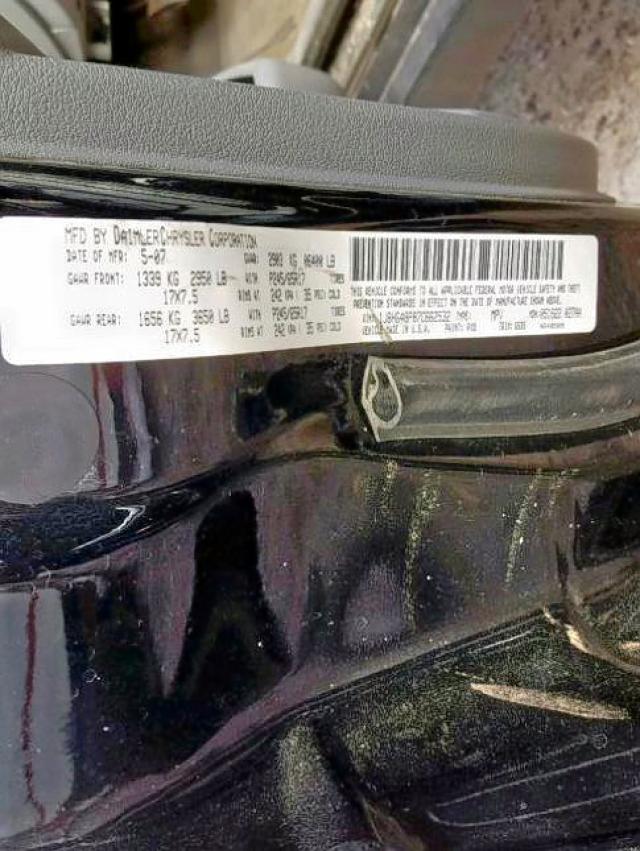 1J8HG48P87C662532 - 2007 JEEP COMMANDER BLACK photo 10