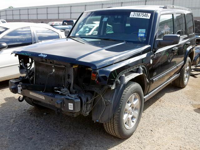 1J8HG48P87C662532 - 2007 JEEP COMMANDER BLACK photo 2