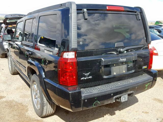 1J8HG48P87C662532 - 2007 JEEP COMMANDER BLACK photo 3