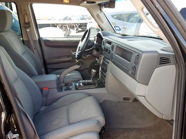 1J8HG48P87C662532 - 2007 JEEP COMMANDER BLACK photo 5