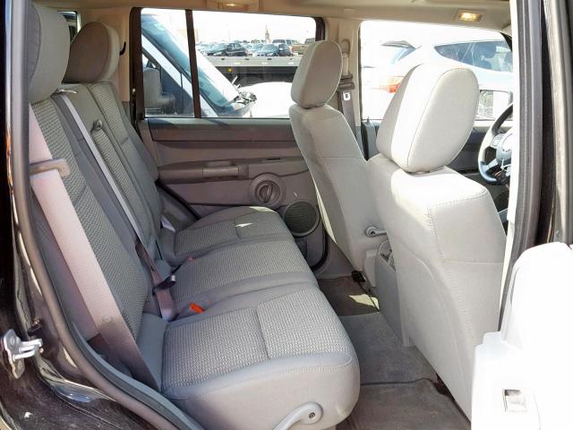1J8HG48P87C662532 - 2007 JEEP COMMANDER BLACK photo 6
