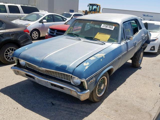 114690W188019 - 1970 CHEVROLET NOVA BLUE photo 2