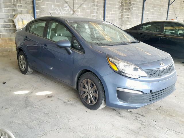 KNADM4A37G6604977 - 2016 KIA RIO LX BLUE photo 1