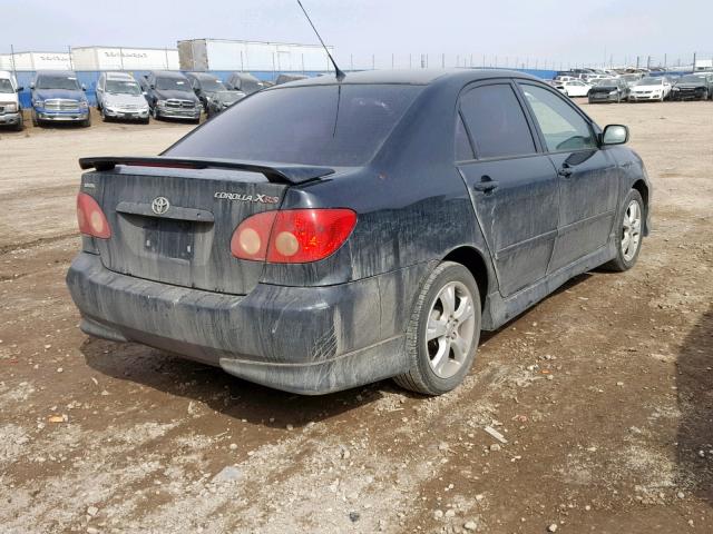 2T1BY32E85C847714 - 2005 TOYOTA COROLLA XR BLACK photo 4