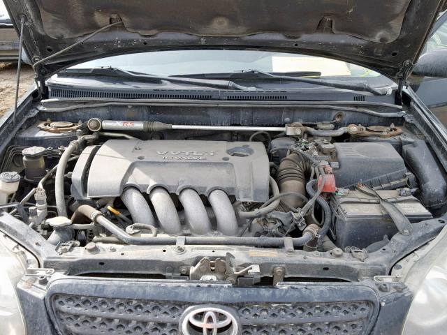 2T1BY32E85C847714 - 2005 TOYOTA COROLLA XR BLACK photo 7