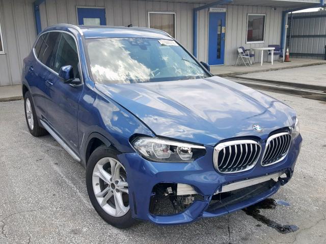 5UXTR9C55JLD62342 - 2018 BMW X3 XDRIVE3 BLUE photo 1