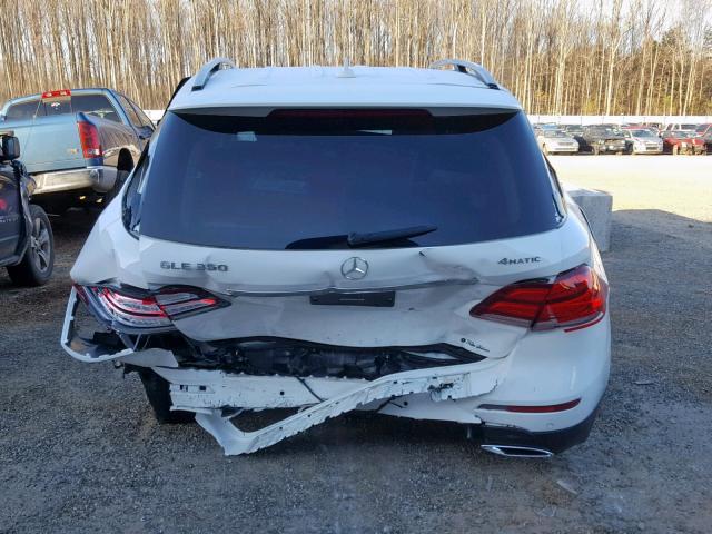 4JGDA5HB1JB103060 - 2018 MERCEDES-BENZ GLE 350 4M WHITE photo 9