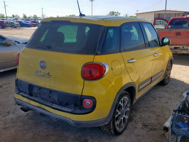 ZFBCFADH3EZ009928 - 2014 FIAT 500L TREKK YELLOW photo 4