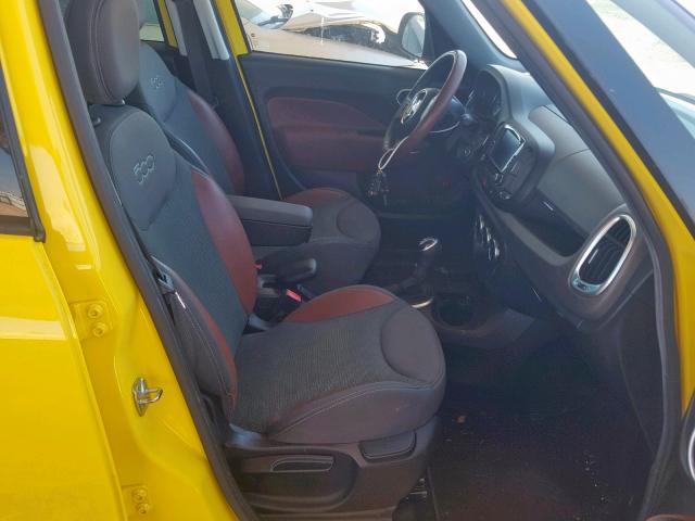 ZFBCFADH3EZ009928 - 2014 FIAT 500L TREKK YELLOW photo 5