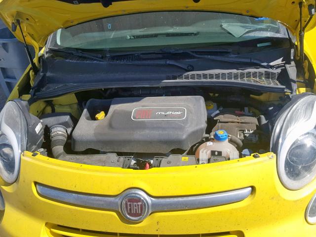 ZFBCFADH3EZ009928 - 2014 FIAT 500L TREKK YELLOW photo 7