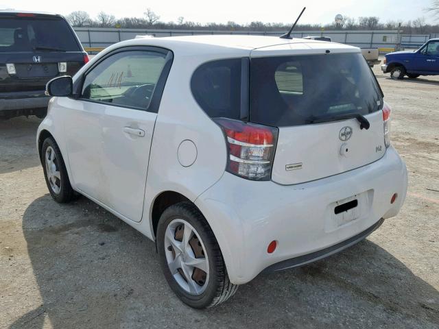 JTNJJXB05DJ023762 - 2013 TOYOTA SCION IQ WHITE photo 3