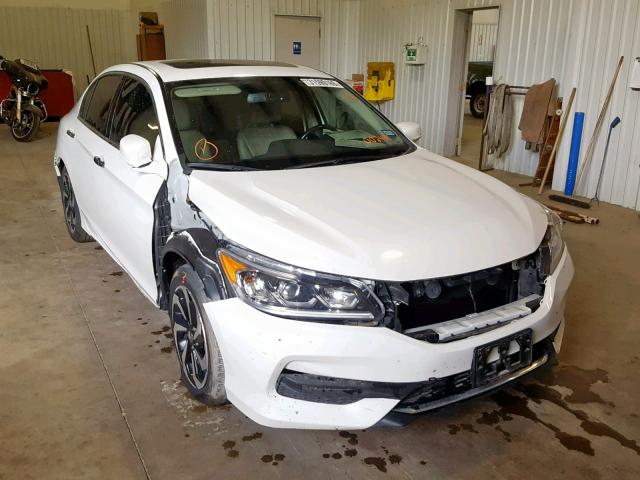 1HGCR3F84HA002438 - 2017 HONDA ACCORD EXL WHITE photo 1