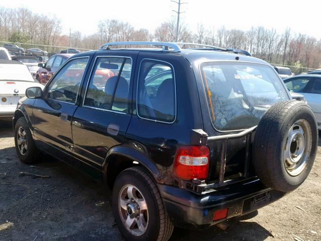 KNDJA723515047997 - 2001 KIA SPORTAGE BLACK photo 3