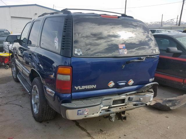 1GKEK13T61J195534 - 2001 GMC YUKON BLUE photo 3