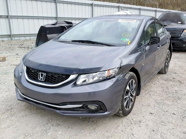 19XFB2F9XDE006973 - 2013 HONDA CIVIC EXL GRAY photo 2