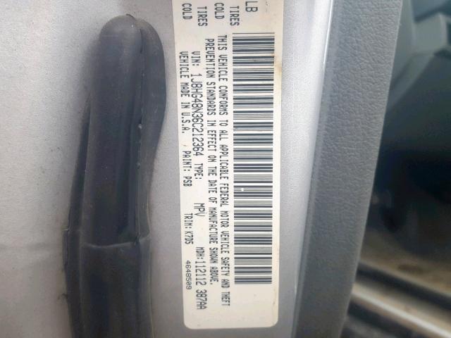 1J8HG48N36C212364 - 2006 JEEP COMMANDER SILVER photo 10