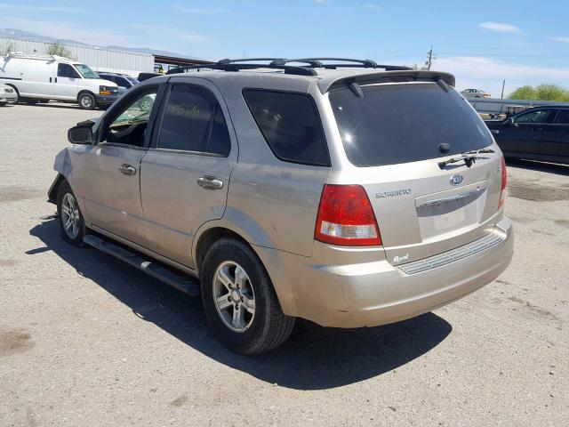 KNDJD733065505104 - 2006 KIA SORENTO EX GOLD photo 3