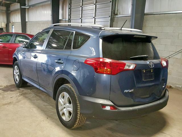 2T3BFREVXDW116517 - 2013 TOYOTA RAV4 LE BLUE photo 3