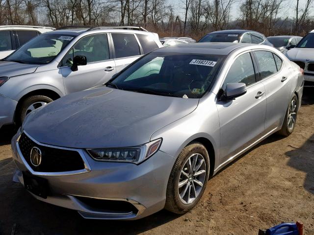 19UUB1F51KA000494 - 2019 ACURA TLX SILVER photo 2