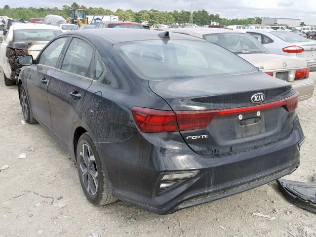 3KPF24AD6KE007011 - 2019 KIA FORTE FE BLACK photo 3