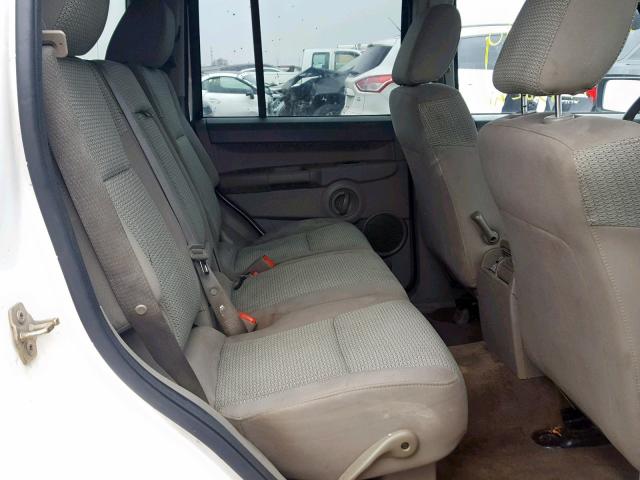 1J8HG48K96C334264 - 2006 JEEP COMMANDER WHITE photo 6