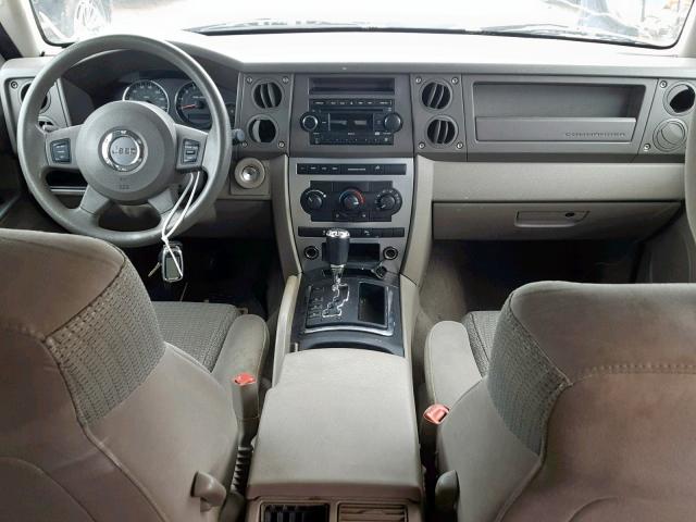 1J8HG48K96C334264 - 2006 JEEP COMMANDER WHITE photo 9