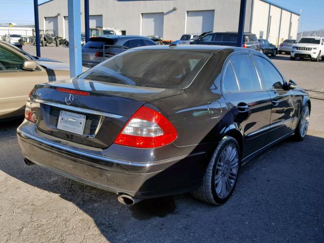 WDBUF56X78B296781 - 2008 MERCEDES-BENZ E 350 BLACK photo 4