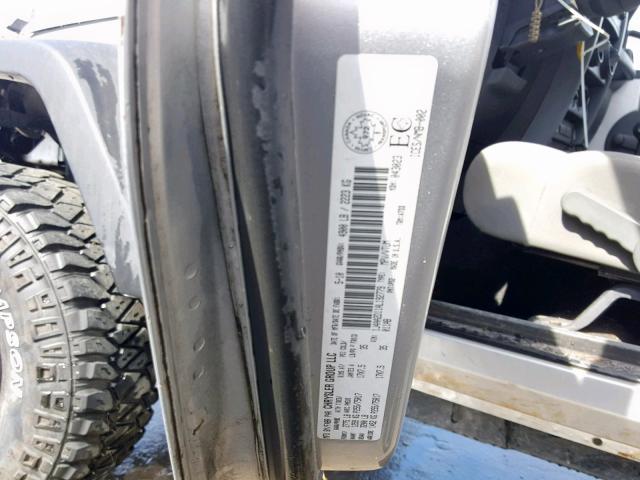 1J4AA2D11AL192779 - 2010 JEEP WRANGLER S ვერცხლისფერი ფოტო 10