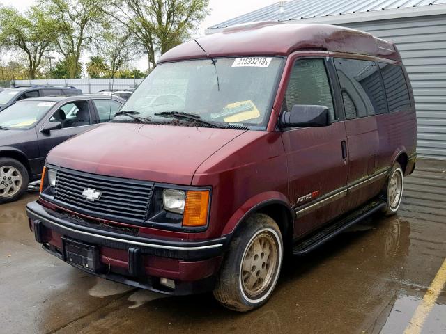 1GNDM19W9RB205733 - 1994 CHEVROLET ASTRO BURGUNDY photo 2