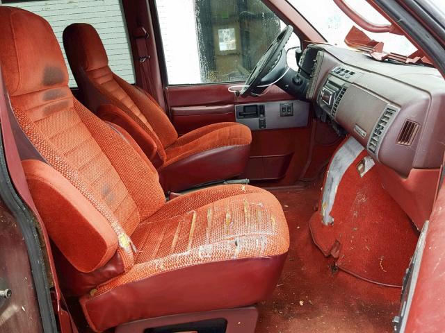 1GNDM19W9RB205733 - 1994 CHEVROLET ASTRO BURGUNDY photo 5