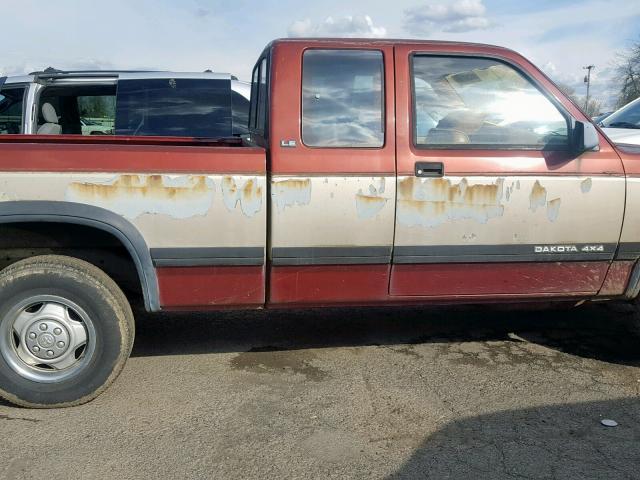 1B7GG23X2PS165528 - 1993 DODGE DAKOTA TWO TONE photo 9