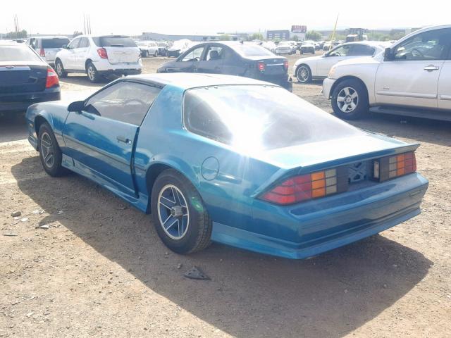 1G1FP23E7ML117502 - 1991 CHEVROLET CAMARO RS TEAL photo 3