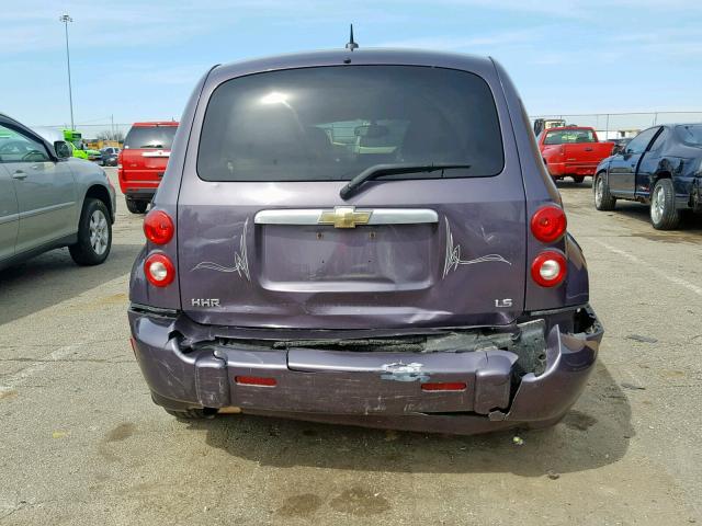 3GNDA13DX6S526681 - 2006 CHEVROLET HHR LS Mor fotoğraf 9