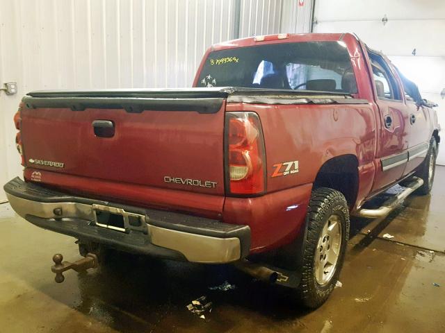 2GCEK13T451241910 - 2005 CHEVROLET SILVERADO RED photo 4