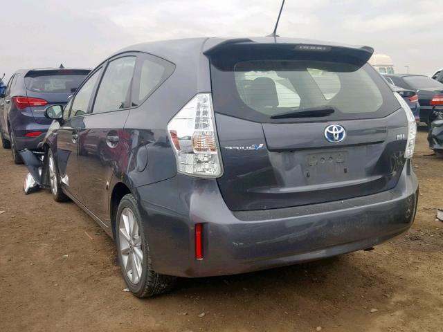 JTDZN3EU7D3217006 - 2013 TOYOTA PRIUS V GRAY photo 3