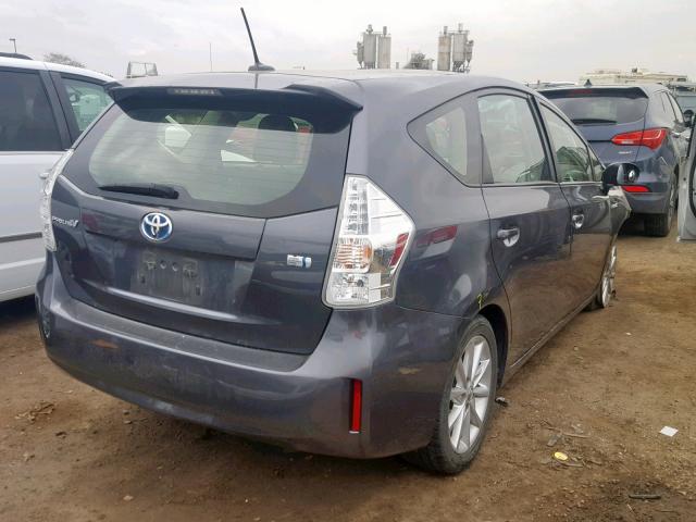 JTDZN3EU7D3217006 - 2013 TOYOTA PRIUS V GRAY photo 4