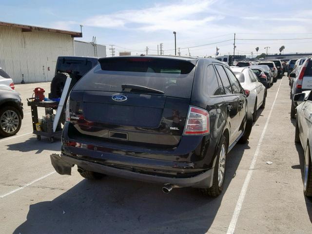 2FMDK38C98BA63292 - 2008 FORD EDGE SEL BLACK photo 4