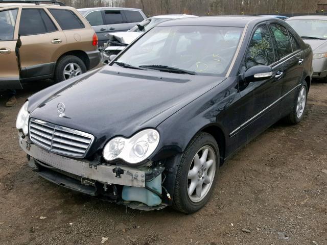 WDBRF84J53F427293 - 2003 MERCEDES-BENZ C 320 4MAT BLACK photo 2