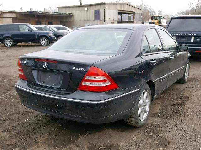 WDBRF84J53F427293 - 2003 MERCEDES-BENZ C 320 4MAT BLACK photo 4