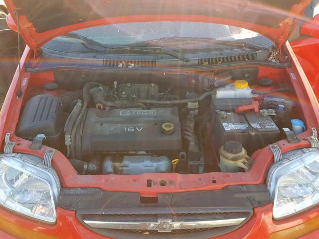 KL1TD66638B118857 - 2008 CHEVROLET AVEO BASE Қызыл фото 7