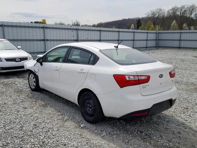 KNADM4A30E6368363 - 2014 KIA RIO LX WHITE photo 3