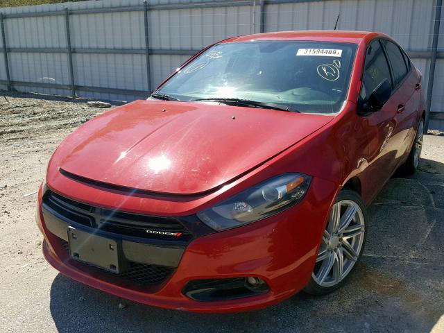 1C3CDFBB9GD530560 - 2016 DODGE DART SXT RED photo 2