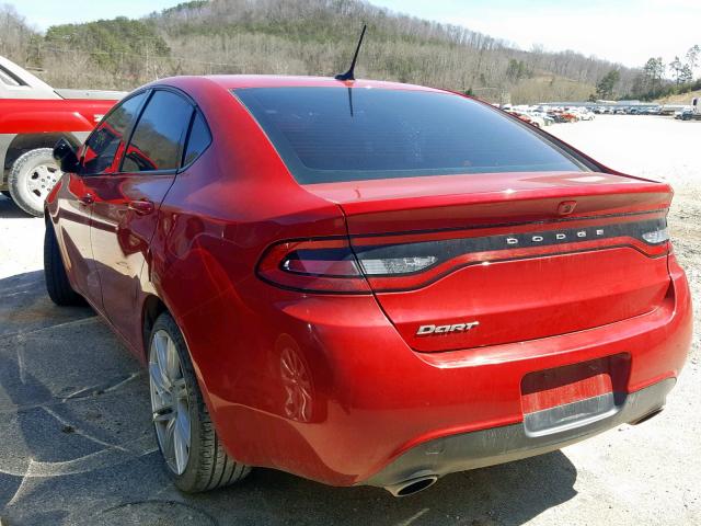 1C3CDFBB9GD530560 - 2016 DODGE DART SXT RED photo 3