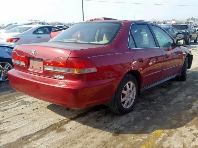 1HGCG56782A053182 - 2002 HONDA ACCORD SE MAROON photo 4