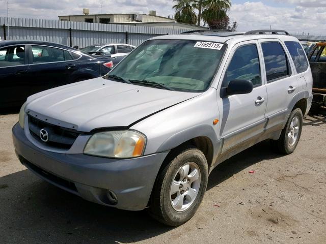 4F2CU08192KM34763 - 2002 MAZDA TRIBUTE LX SILVER photo 2