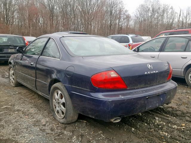 19UYA42411A038809 - 2001 ACURA 3.2CL BLUE photo 3